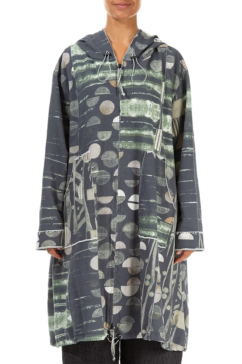 Hooded Faded Moonlight Cotton Jacket 1