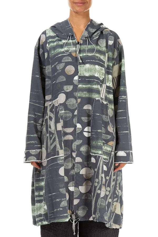 Hooded Faded Moonlight Cotton Jacket 1