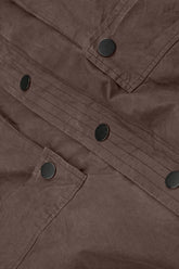 Hooded Forest Brown Cotton Coat 5