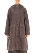 Hooded Forest Brown Cotton Coat 1