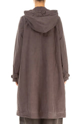 Hooded Forest Brown Cotton Coat 2