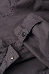 Hooded Graphite Silver Cotton Coat 5