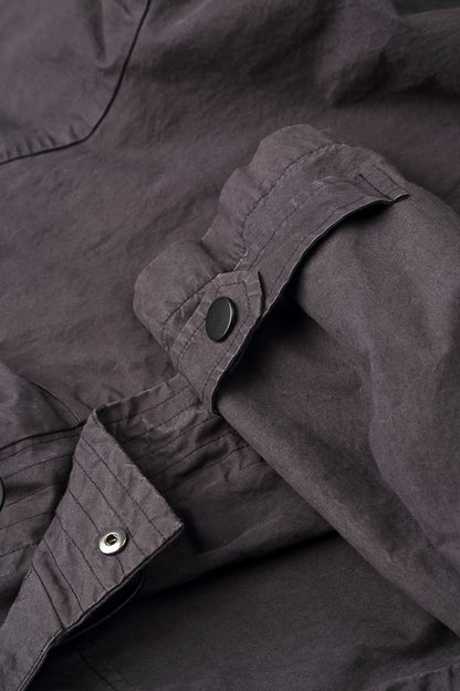 Hooded Graphite Silver Cotton Coat 5