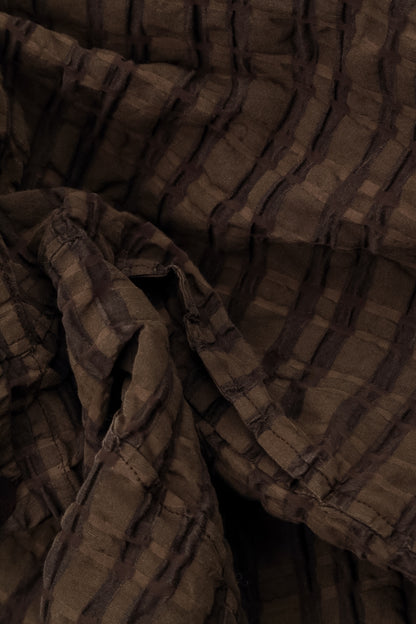Hooded Loose Truffle Brown Linen Cotton Jacket 6