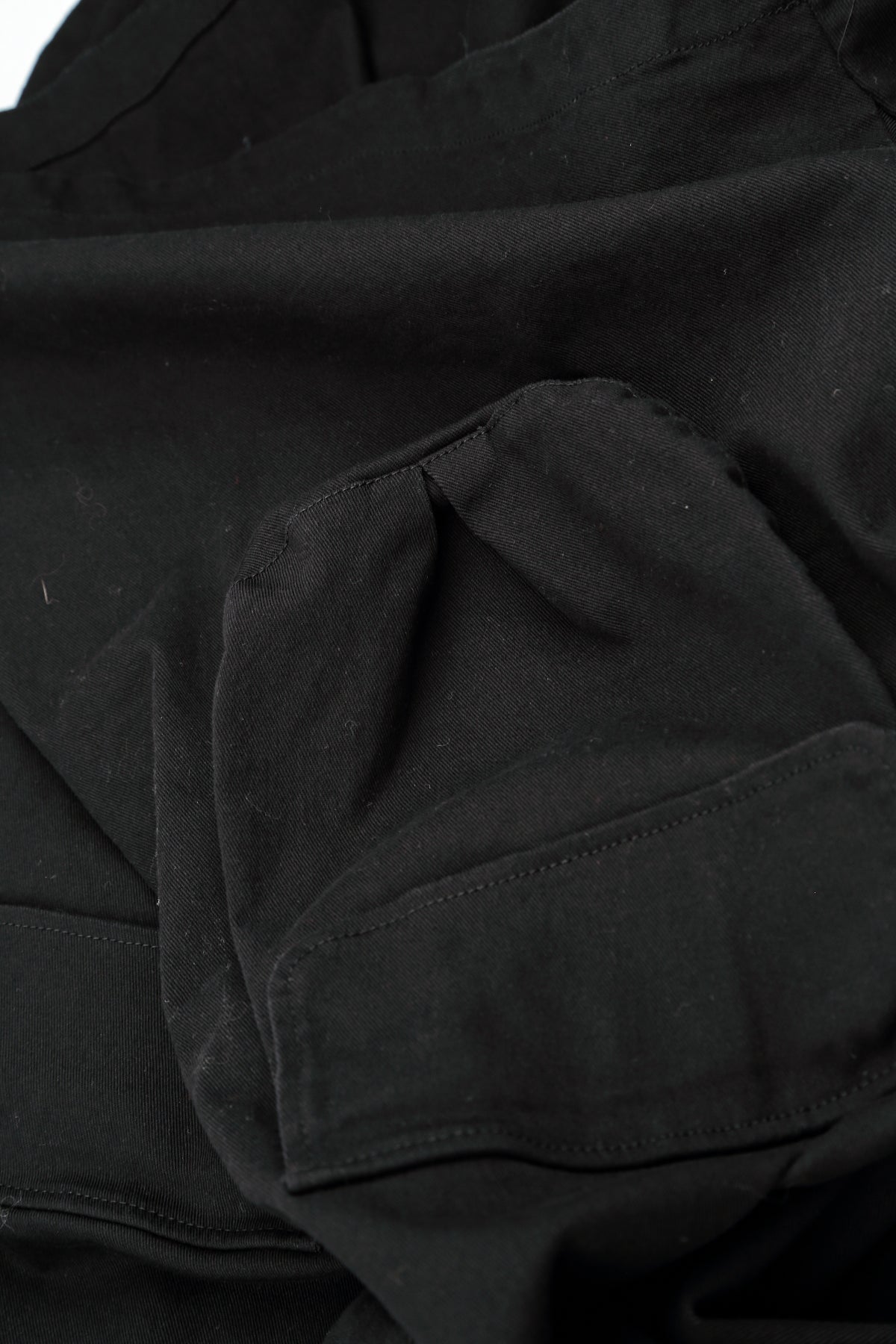 Hooded Black Stretch Cotton Coat