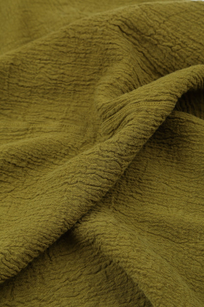 Hooded Oversized Golden Lime Linen Viscose Jacket