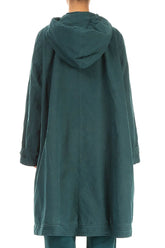 Hooded Peacock Cotton Coat 2