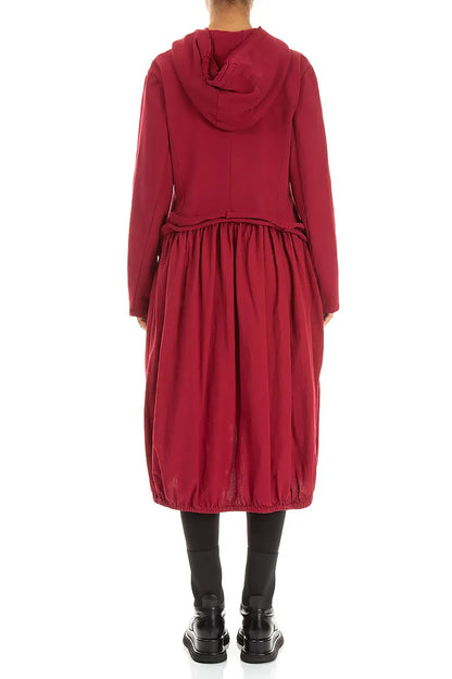 Hooded Ruby Cotton Jacket Dress 2