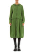 Hooded Shamrock Green Cotton Jacket Dress 1