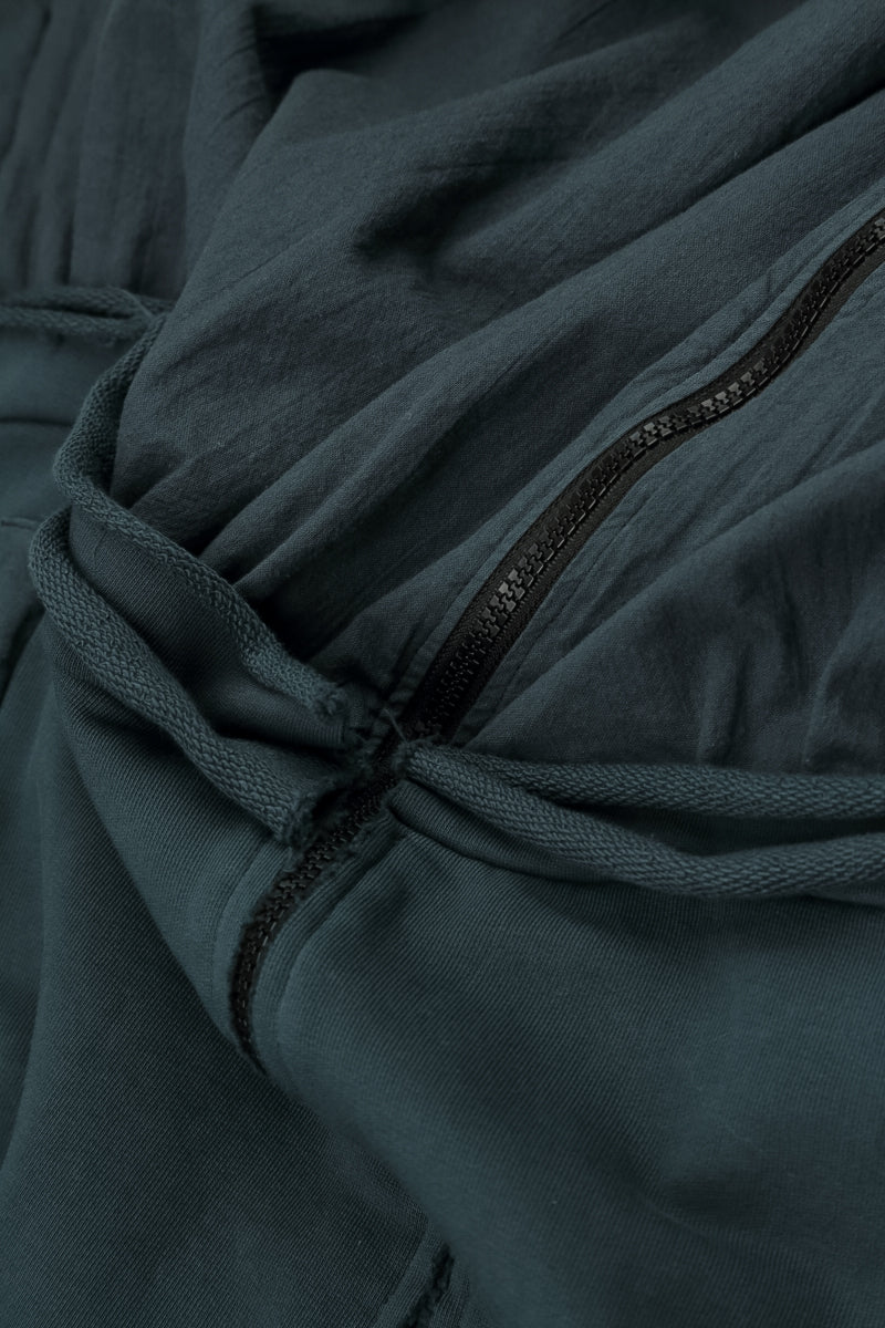 Hooded Slate Cotton Jacket Dress