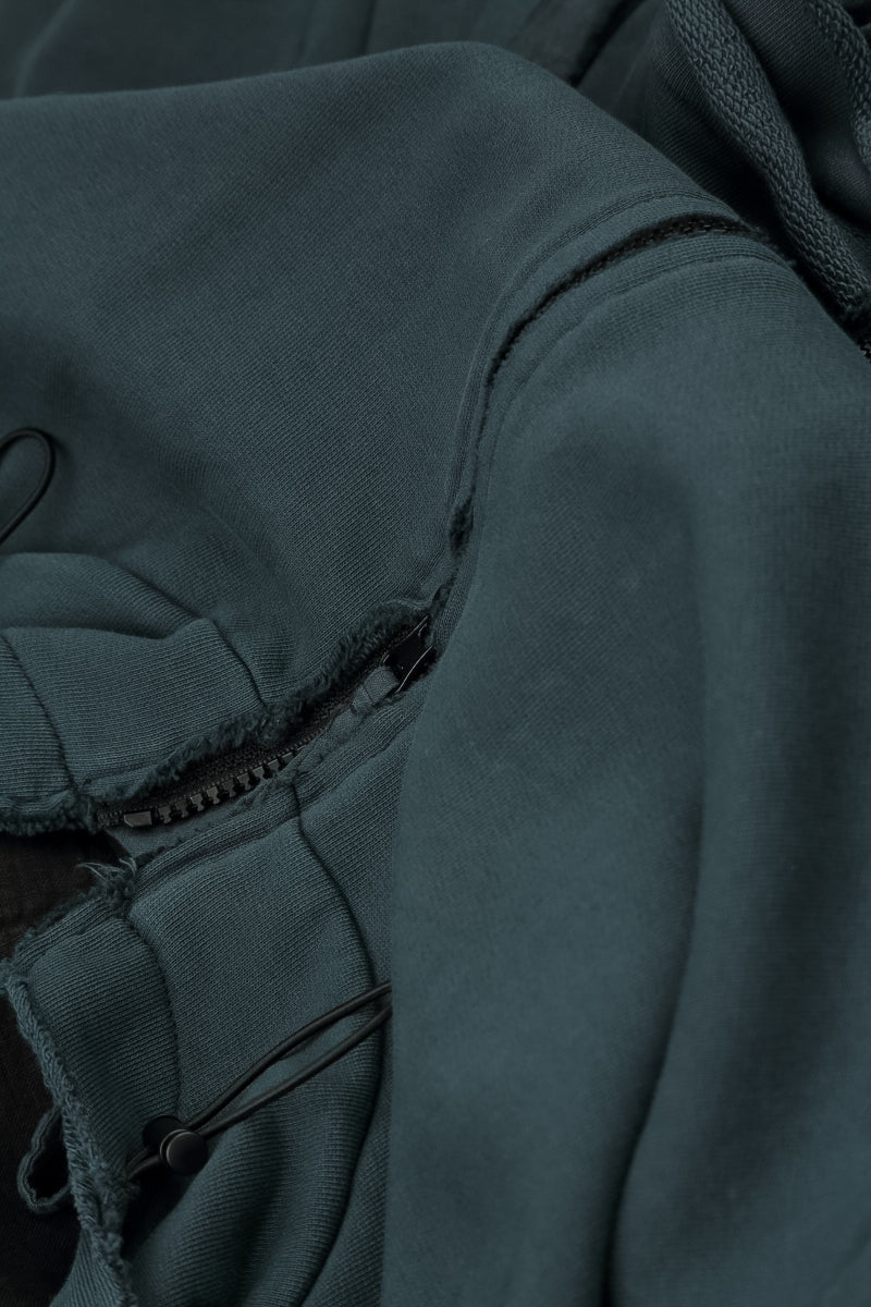 Hooded Slate Cotton Jacket Dress