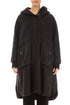 Hooded Zip Dark Chocolate Plush Wool Cotton Coat 1