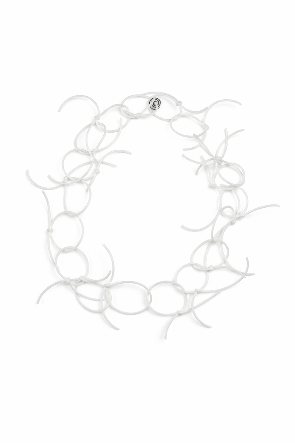 Interwoven Links White Necklace 4