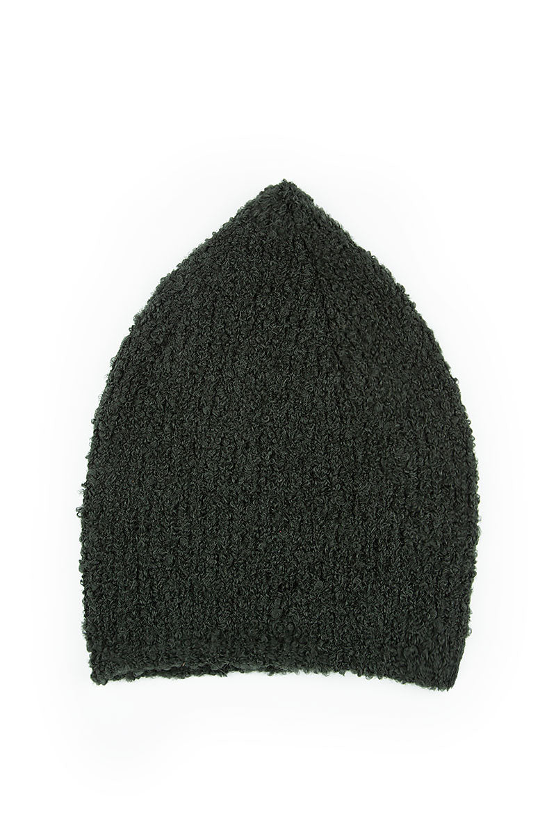 Khaki Green Alpaca Wool Beanie Hat