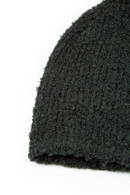 Khaki Green Alpaca Wool Beanie Hat