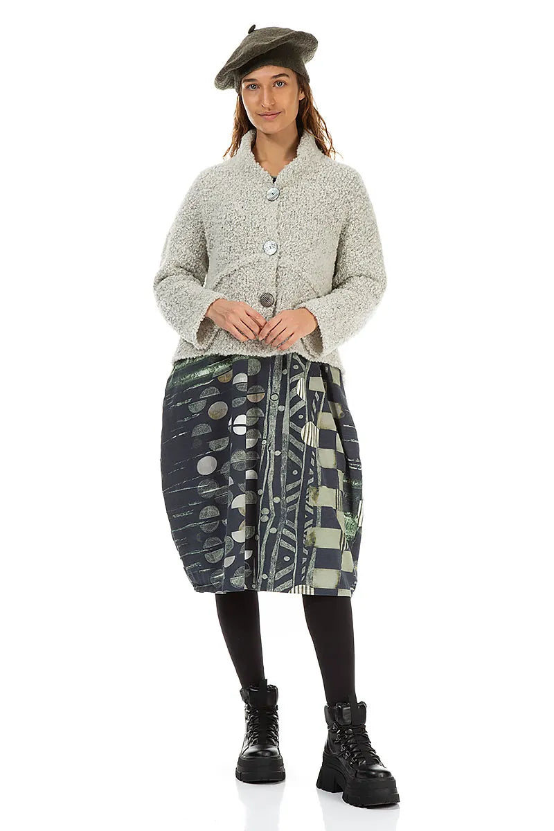 Khaki Knitted Wool Beret 4