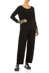 Khaki Soft Wool Arm Warmers 2