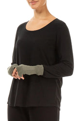 Khaki Soft Wool Arm Warmers 1