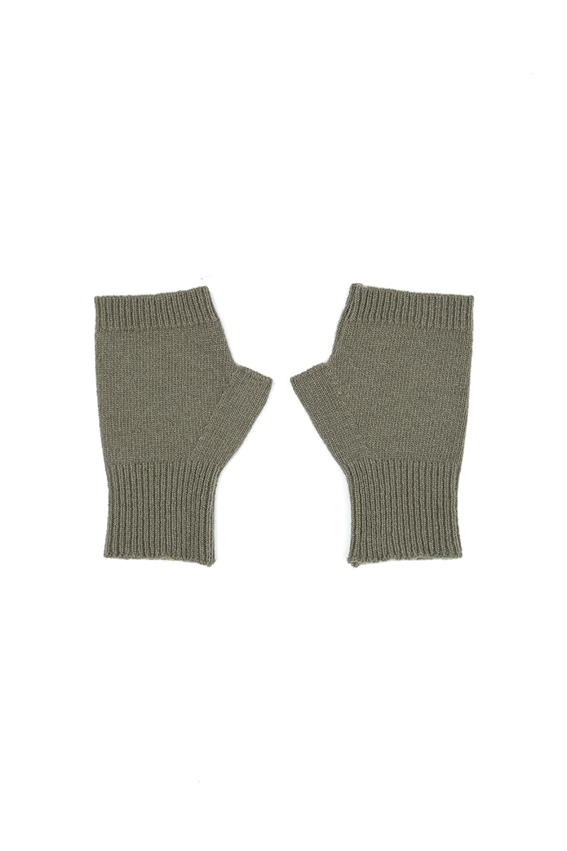 Khaki Soft Wool Arm Warmers 4