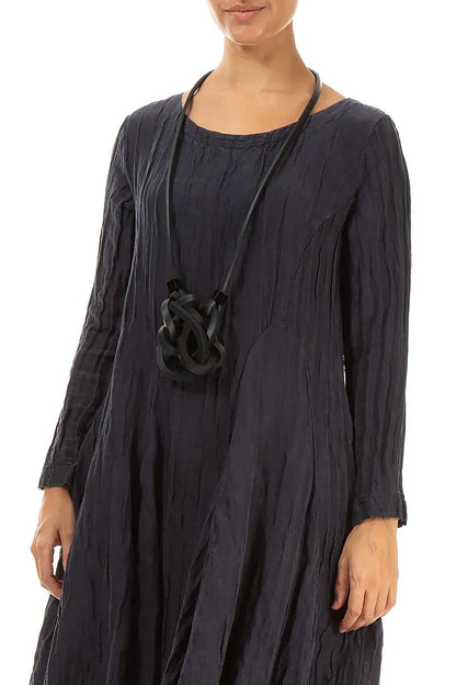 Knotted Black Rubber Necklace 3