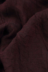 Hooded Dark Red Mélange Linen Jacket 5