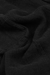 A-line Black Mélange Linen Dress 5