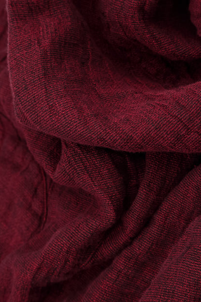 Flared Ruby Mélange Linen Midi Dress