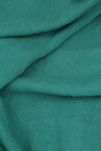 Romantic Turquoise Linen Dress 6