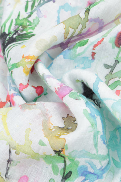 Romantic Colour Splash Linen Dress 5