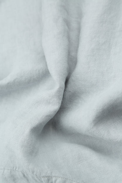 Sleeveless Silver Grey Pintuck Linen Dress