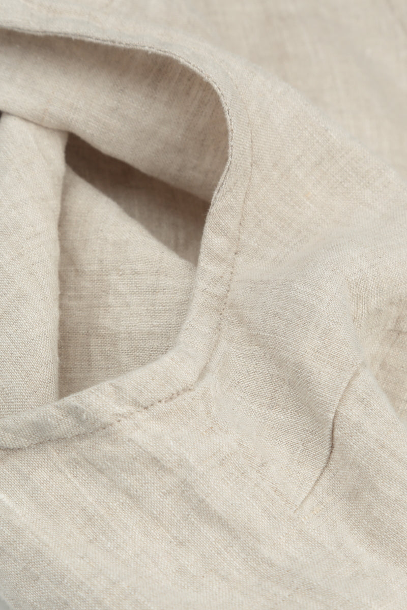 Empire Waist Natural Linen Dress