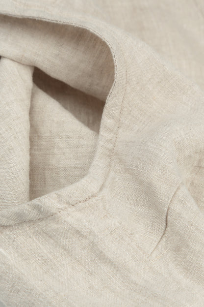 Empire Waist Natural Linen Dress