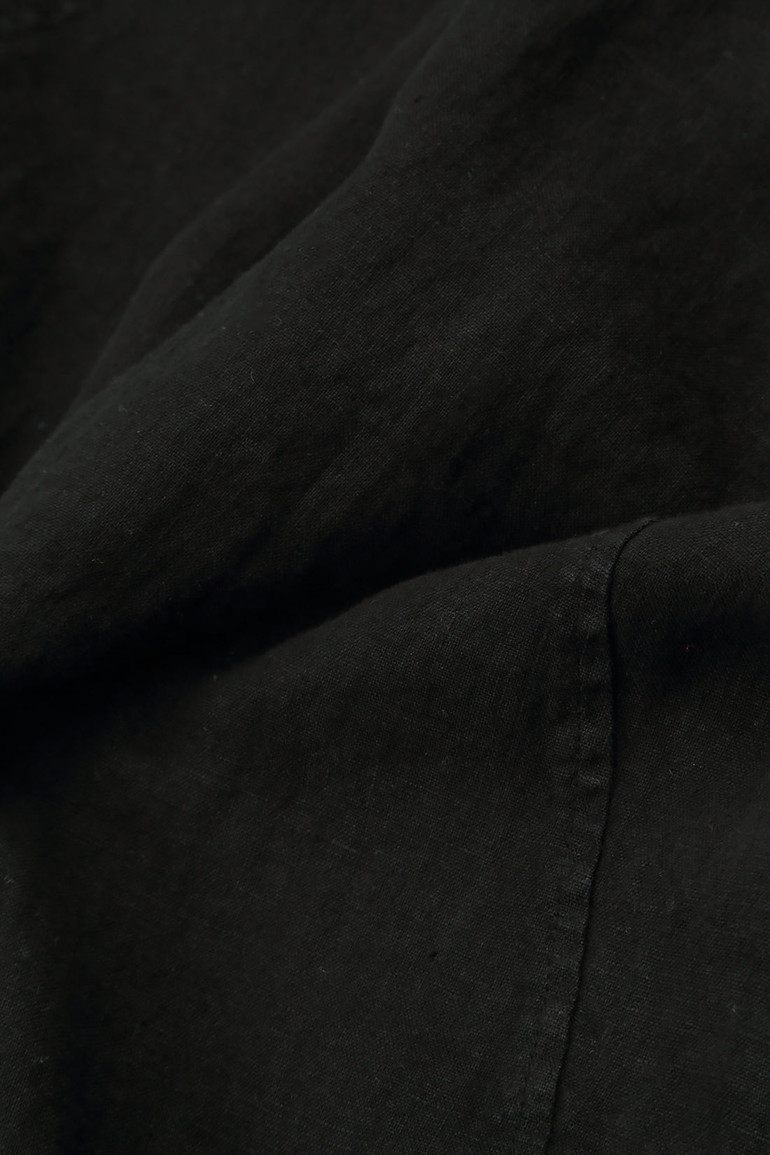 Wide Loose Black Linen Shirt 5