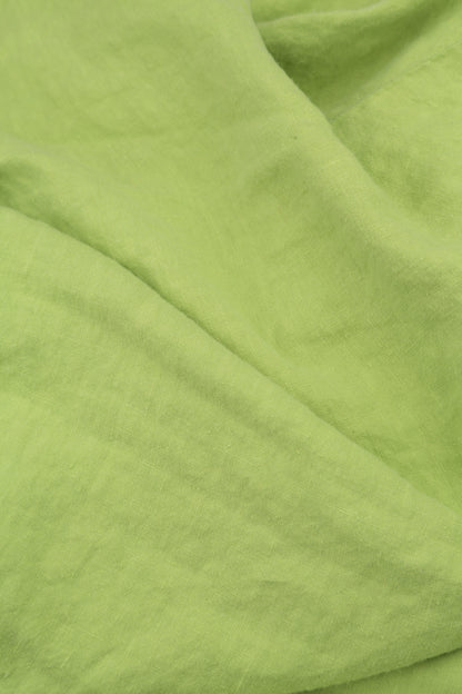 Side Pocket A-Line Lime Linen Dress 6