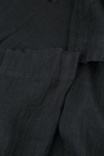Veste en lin gaze oversize graphite à bords francs