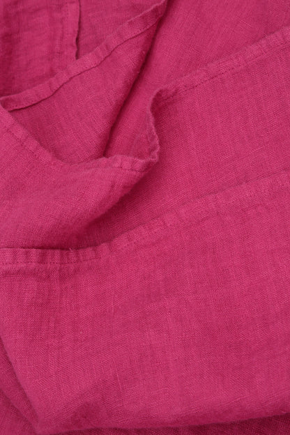 Offene Fuchsia-Gaze-Leinenjacke