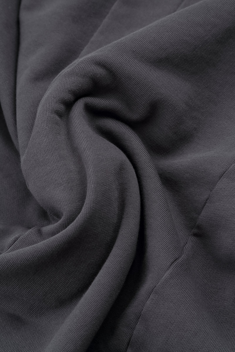 Large Pockets Graphite Cotton Trousers 5