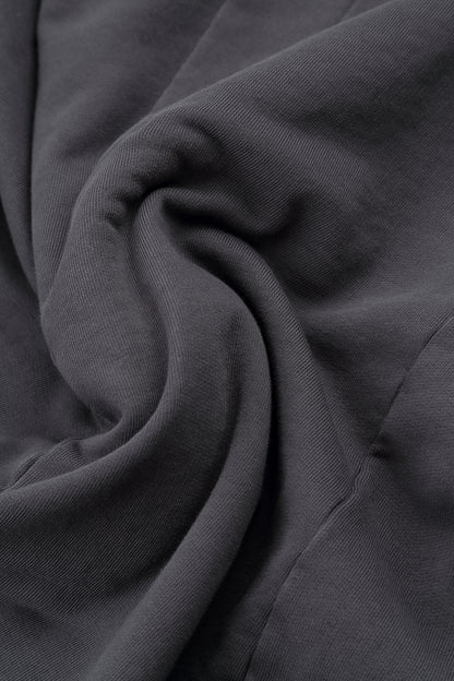 Large Pockets Graphite Cotton Trousers 5