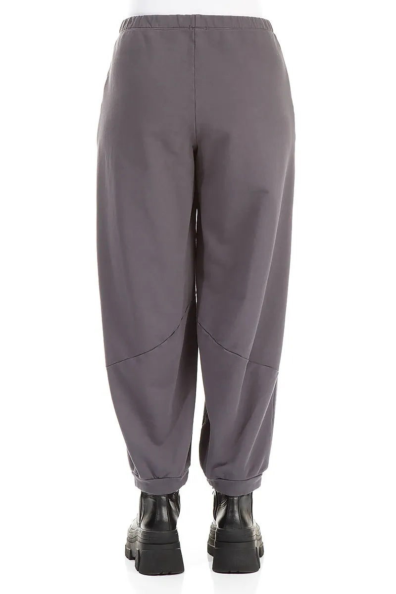 Large Pockets Graphite Cotton Trousers 2