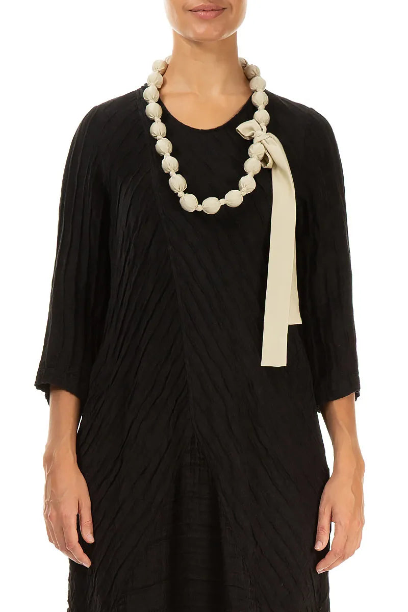 Laurel Green Silk Bead Necklace 1