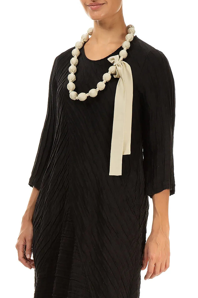 Laurel Green Silk Bead Necklace 3