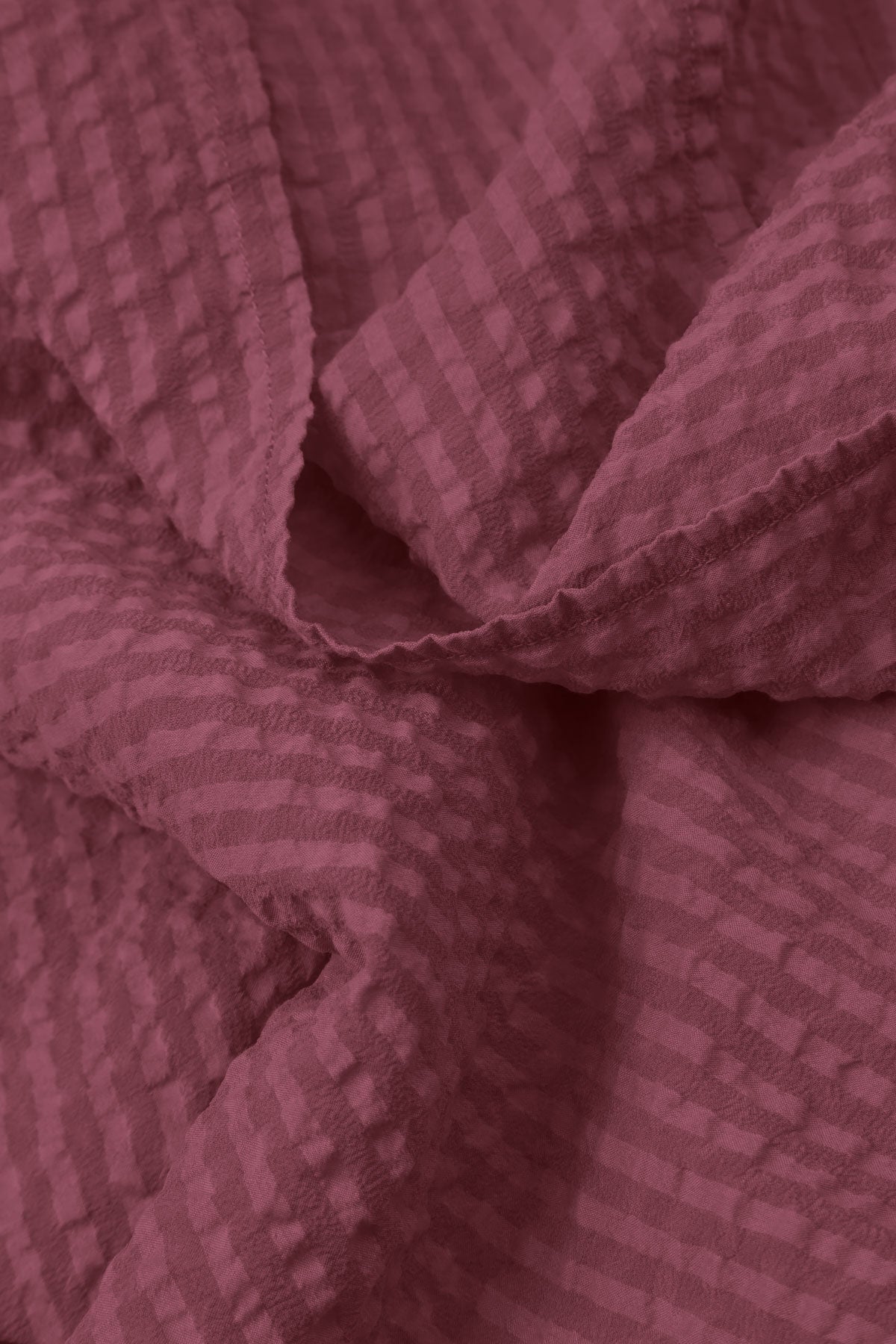 Layered 3/4 Sleeves Antique Ruby Textured Silk Blouse 5