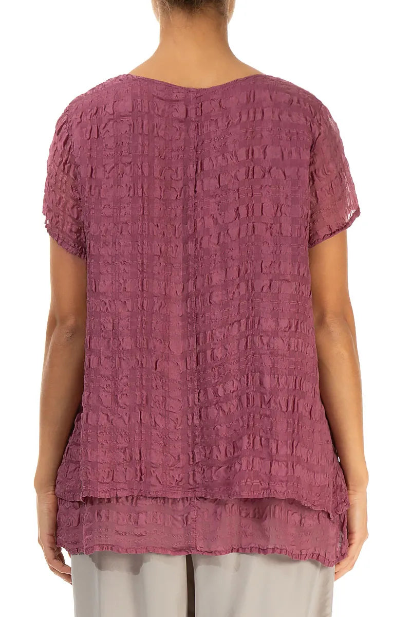 Layered Antique Ruby Light Silk Blouse 2