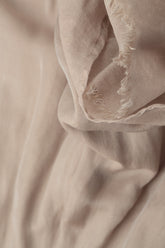 Layered Beige Silk Cotton Skirt 5