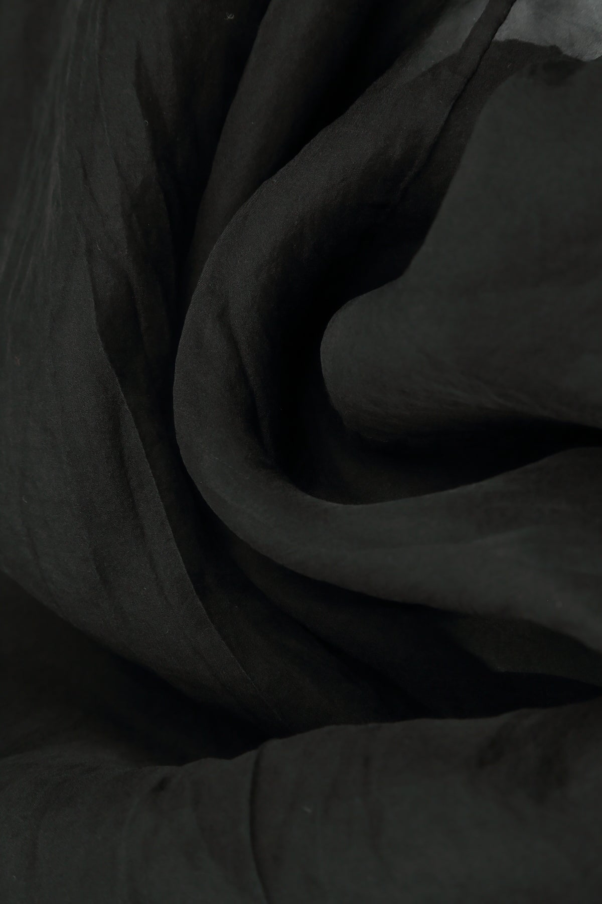Layered Black Silk Chiffon Skirt