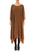 Layered Dotty Aged Copper Silk Dress 1