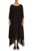 Layered Dotty Black Silk Dress 1