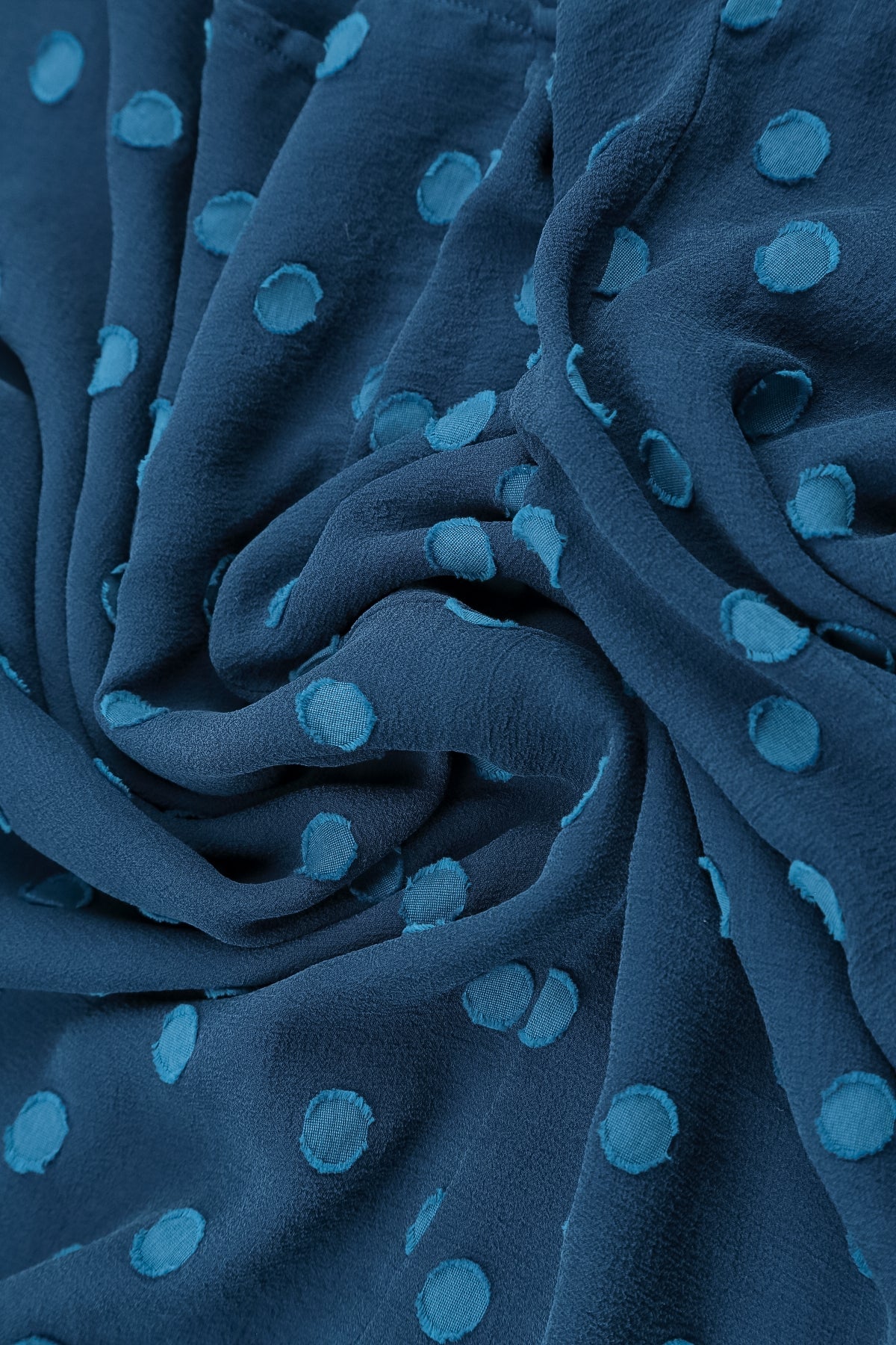 Layered Dotty Sapphire Silk Dress 5