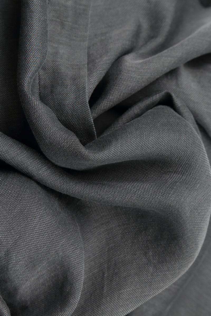 Jupe en soie et coton graphite à plusieurs épaisseurs