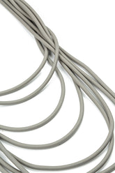 Layered Grey Rubber Necklace 5